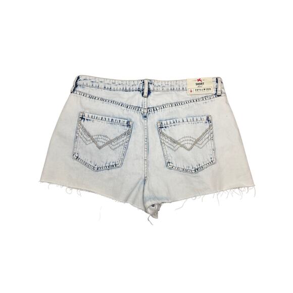NWT Idyllwind High Rise Light Wash Raw Edge 90s Galveston Denim Shorts SZ: 16 - Picture 4 of 10